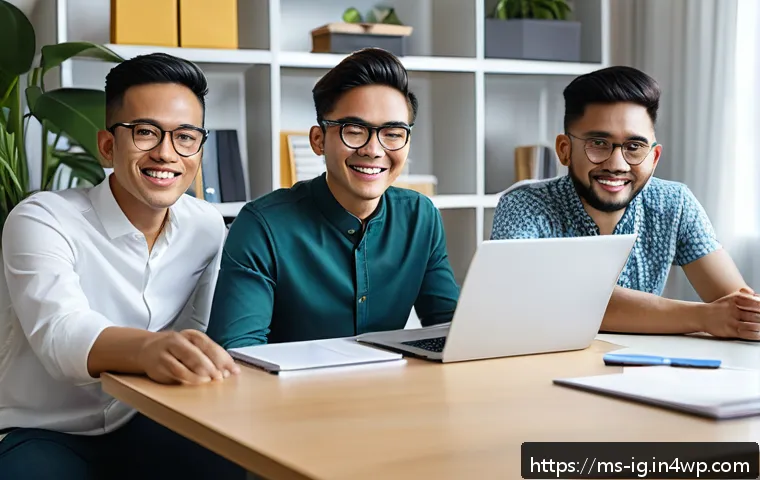 정신건강을 위한 협업 플랫폼의 필요성 - A diverse group of young Malaysian professionals collaborating remotely via a sleek digital platform...