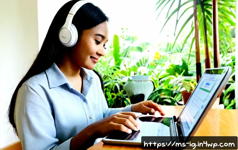 Home 15 정신건강을 위한 기술적 지원의 필요성 - Photorealistic scene of a Malay Malaysian woman in modest casual clothing having a calm video consul...