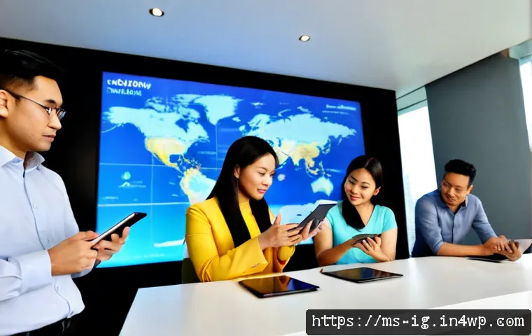 Home 17 정신건강 테크의 글로벌 시장 진출 전략 - Photorealistic strategic business meeting in a modern Kuala Lumpur office, diverse Malaysian team in...